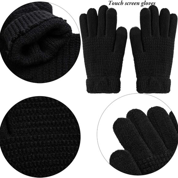 Stylish Multi-Functional Winter Set: Beanie, Scarf, Touchscreen Gloves & Earmuff - Picture 3 of 7